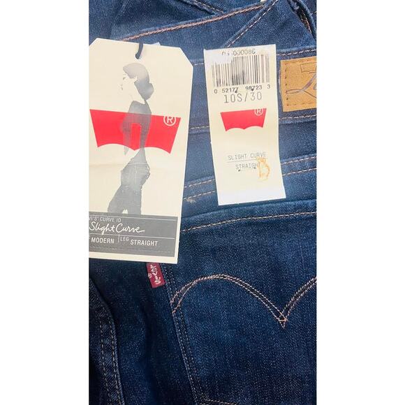 NWT! Levi's Women's Slight Curve Skinny S modern leg Indigo Jeans 10S/30 - Picture 10 of 11